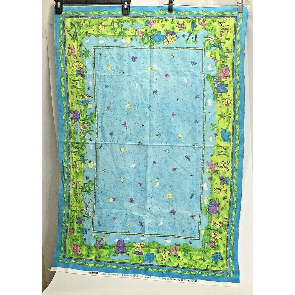 KidStuff Zippity Zoo Da Baby by Cheri L Strole for SSI Flannel Fabric Blanket